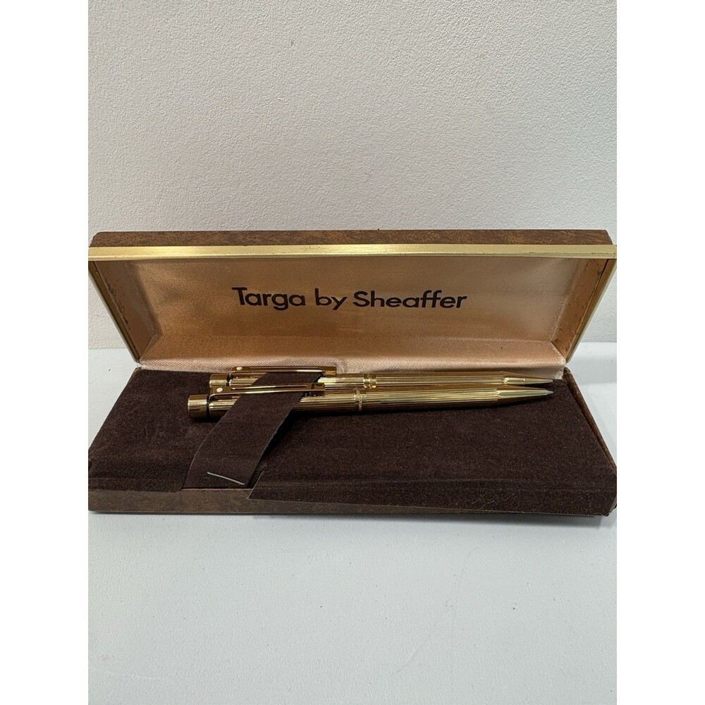Vintage Targa By Sheaffer 1005 Gold Electoplated Ballpoint Pen  - Made in USA 2